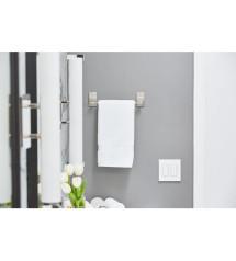 Porte-serviettes 1 Barre Fixe Nickel Satiné -  - meilleure qualité