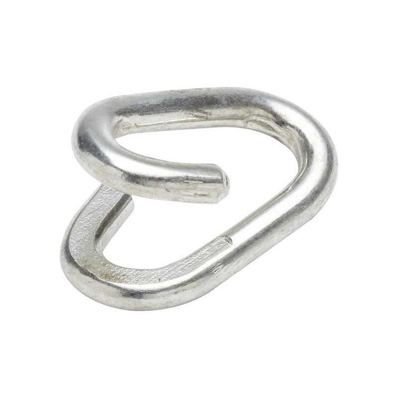 Lot de 4 Mailles De Jonction Acier Zingué Standers L.23 X L.14 X Ep.3 Mm