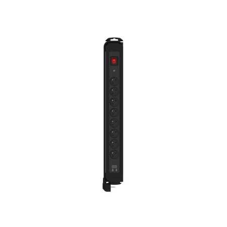 Multiprise Usb Parafoudre 8 Prises Noir Lexman