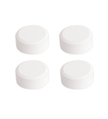 Jeu de 4 fixations miroirs rondes blanches -  - meilleure qualité