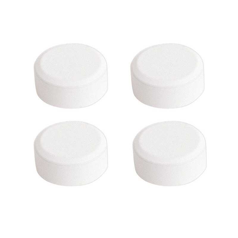 Jeu de 4 fixations miroirs rondes blanches -  - meilleure qualité