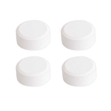 Jeu de 4 fixations miroirs rondes blanches -  - meilleure qualité