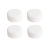 Jeu de 4 fixations miroirs rondes blanches -  - meilleure qualité