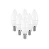 Lot de 6 ampoules led dépoli flamme e14 470 Lm : 40 W blanc chaud LEXMAN