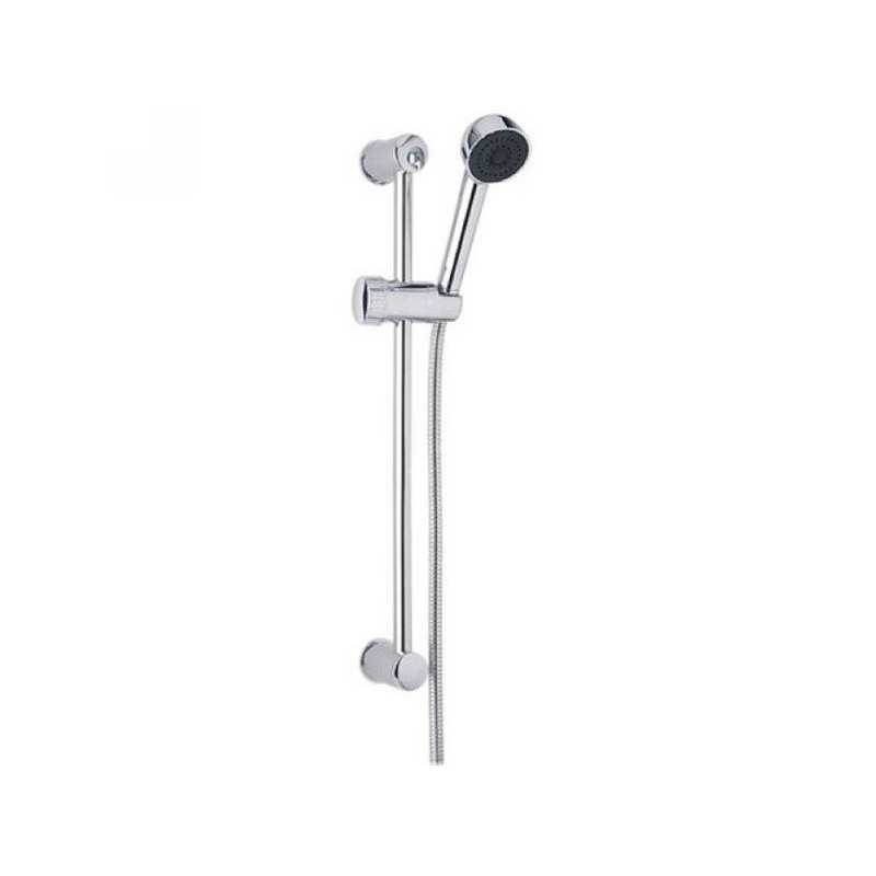 Pommeau de douche simple avec flexible et barre chromé