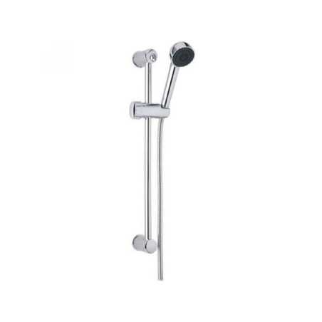 Pommeau de douche simple avec flexible et barre chromé