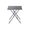 Table de jardin NATERIAL Flora carré gris anthracite 2 personnes