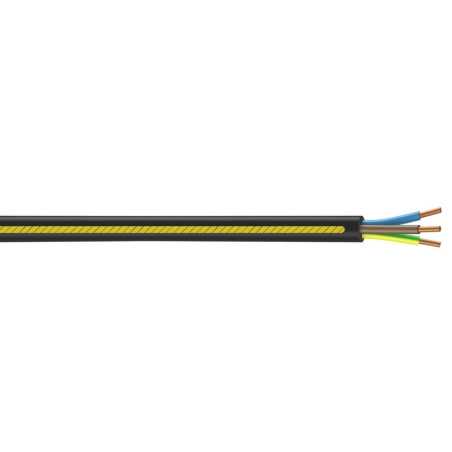 Câble électrique 3 G 2.5 mm² u1000r2v L.25 m noir