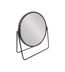 Miroir grossissant x2 rond à  poser basic noir -  - meilleure qualité