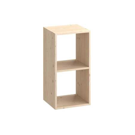 Etagère 2 cases pin H.70.5xL.36xP.31.7cm