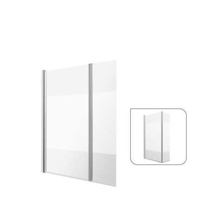 Pare-baignoire pivotant sérigraphié chromé H.140xl.115 cm -  - meilleure qualité