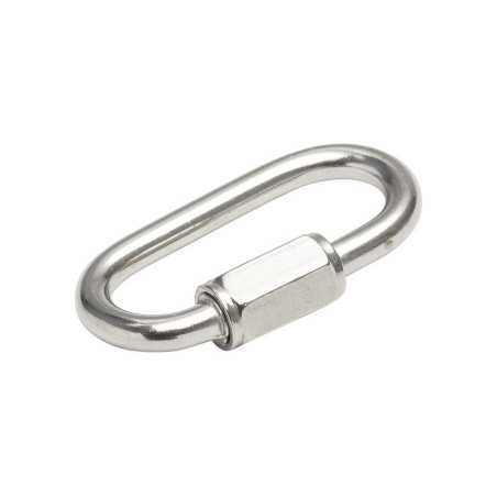Maillon rapide en inox Standers L.37.5 X L.11.5 X Ep.4 Mm