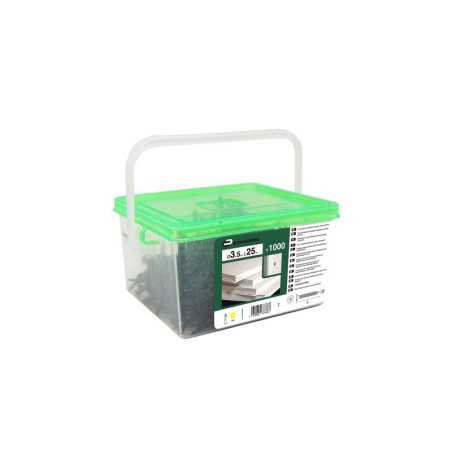 Lot de 1000 vis acier tête de trompette Diam.3.5 Mm X L.25 Mm