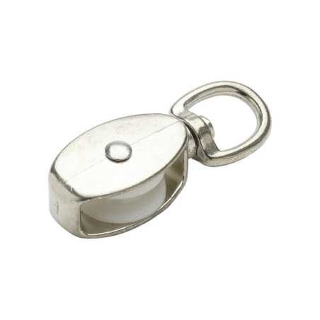 Poulie à Oeil Pivot Zamak Nickelé Standers Diam.30 X L.86 X