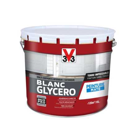 PEINT BLANC GLYCERO MAT 10L TBL*