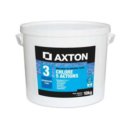 Chlore 5 actions AXTON galets 200 grammes 10 kg