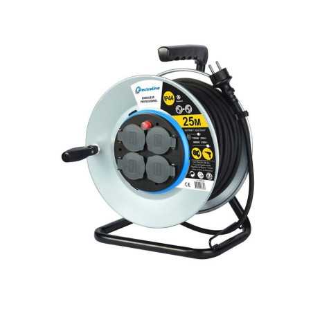 Enrouleur 4 Prises 3600W Enrouleur électrique HANGER 25m H07RN-F