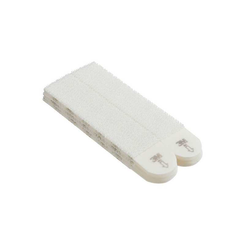 Lot de 8 Languettes Adhésives Tableaux Déco Command Blanc