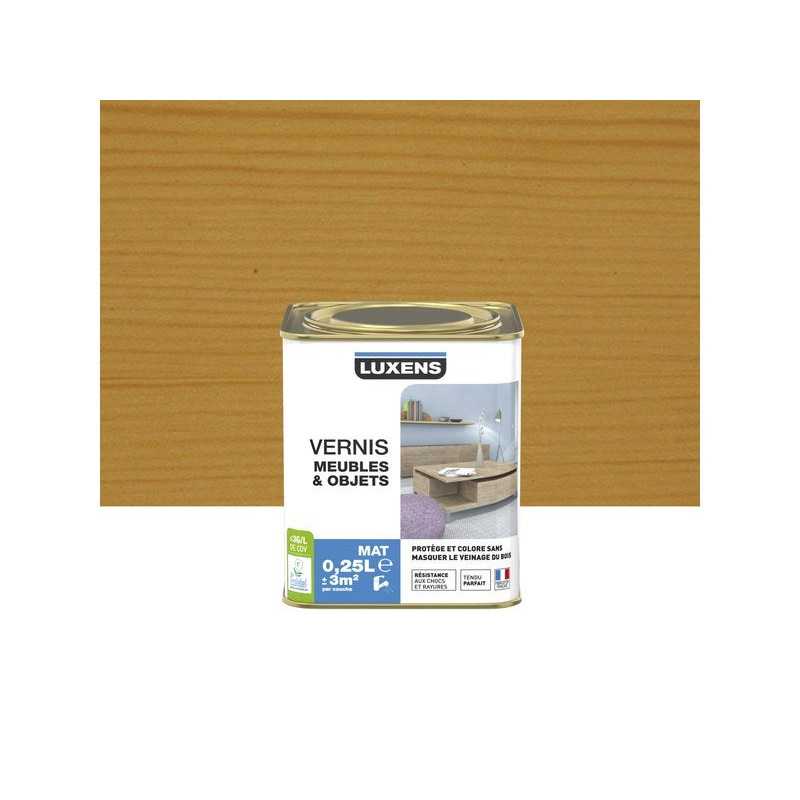 Vernis meuble et objets  chêne  Doré Mat