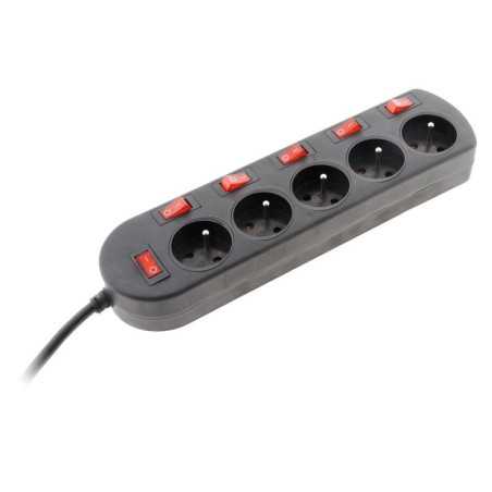 Multiprise Filaire 5 Prises Noir Zenitech