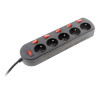 Multiprise Filaire 5 Prises Noir Zenitech