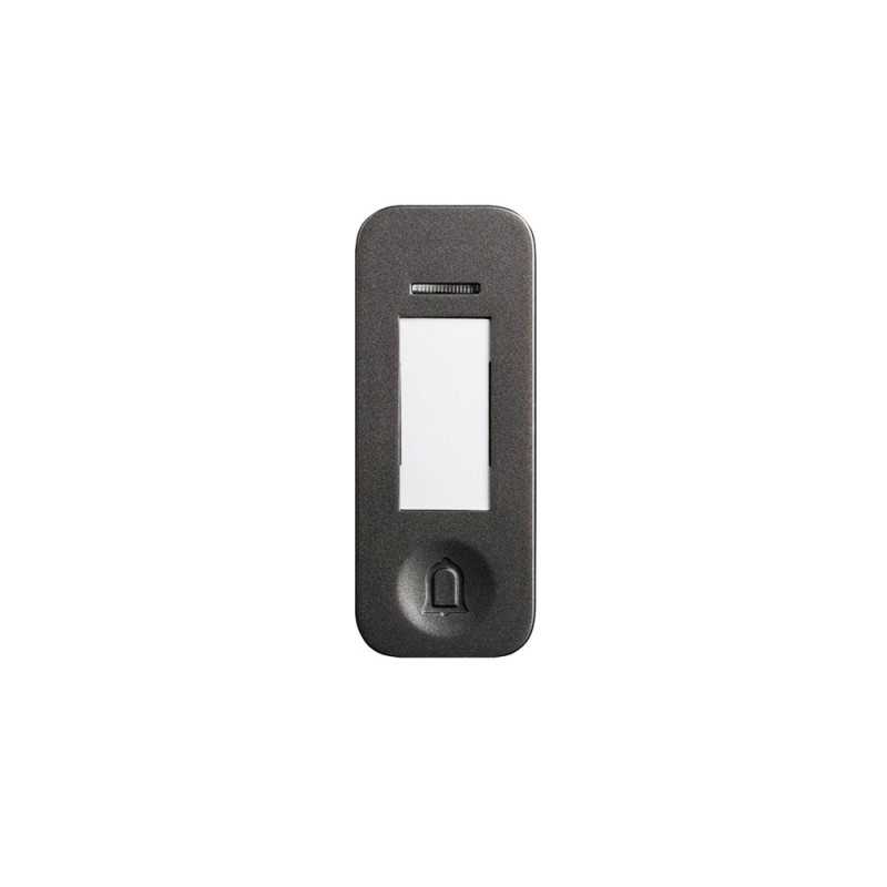 Bouton sonnette sans fil sans pile d14 gris argent