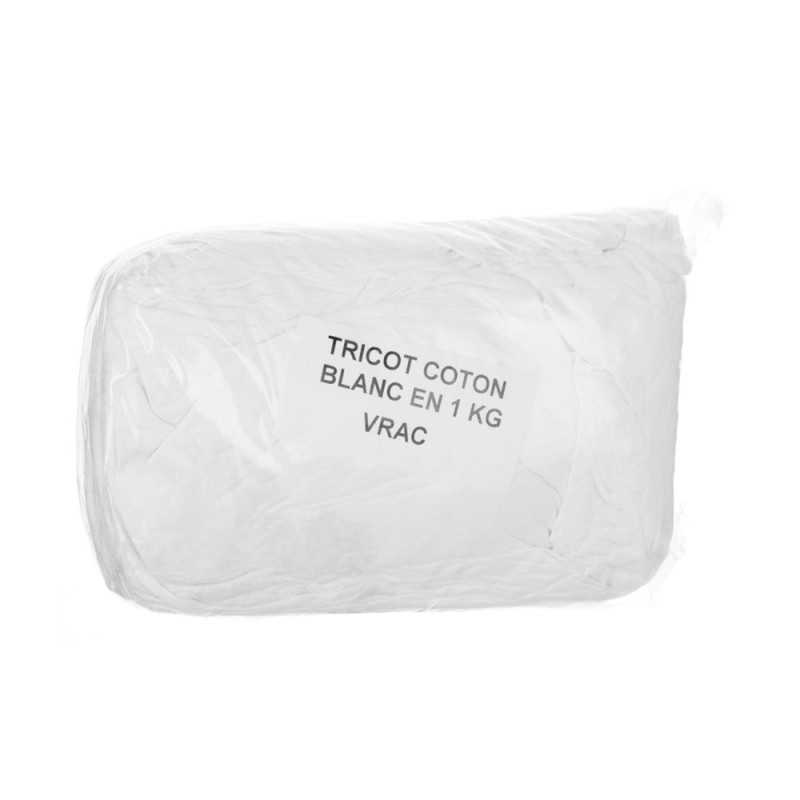Chiffon essuyage coton blanc carton 1kg
