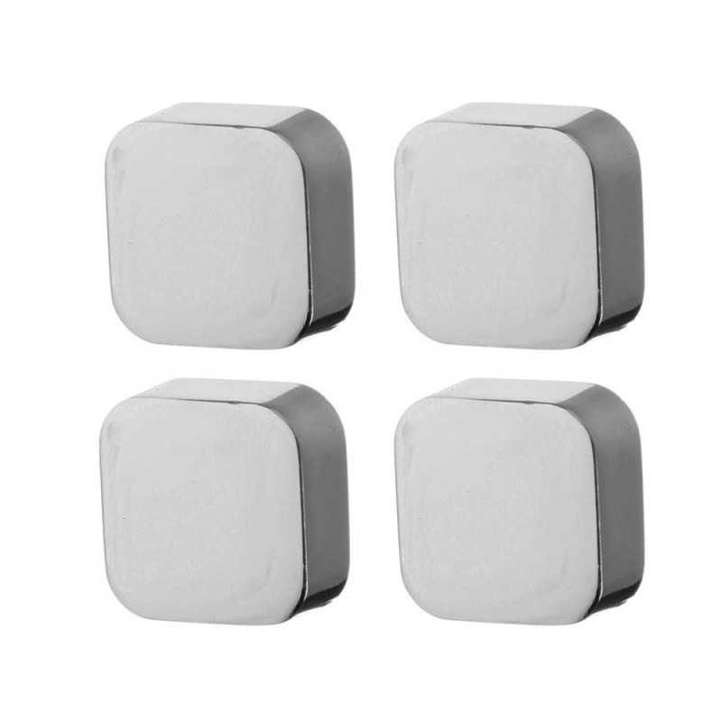 Fixation miroir salle de bain chrome coins arrondis x4 -  - meilleure qualité