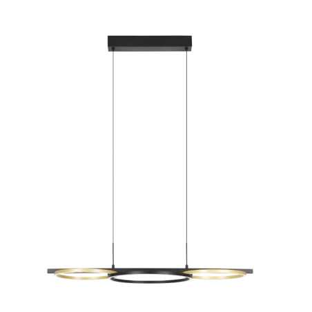 Suspension noir-doré ledLanacera 2X125-155W L965 H150