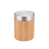 Poubelle salle de bain bambou 2l6