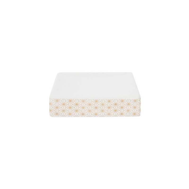 Porte-savon bohème blanc/or -  - meilleure qualité