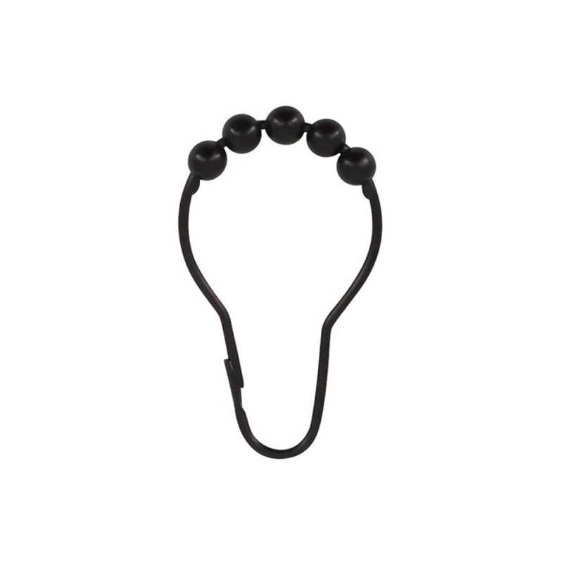 Anneaux douche 7.5cm x12 noir sensea -  - meilleure qualité