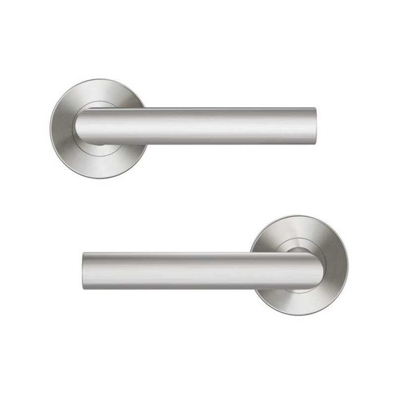Ensemble de porte sur rosace Sara INSPIRE nickel satiné sans trou