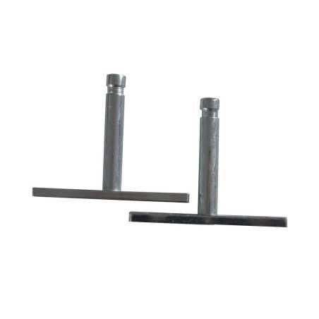 Fixation invisible gris Lot de 2