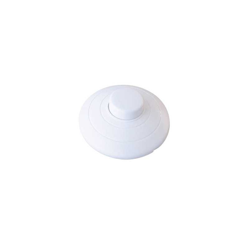 Interrupteur à pied unipolaire blanc 2A 250V