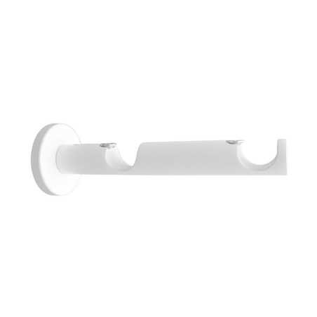 Lot de deux supports double tige blanc mat