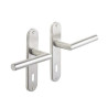Ensemble de porte Sara 165mm trou cle acier inoxydable