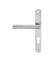 Poignée de porte Sara trou de cylindre inox satin nickele 195mm