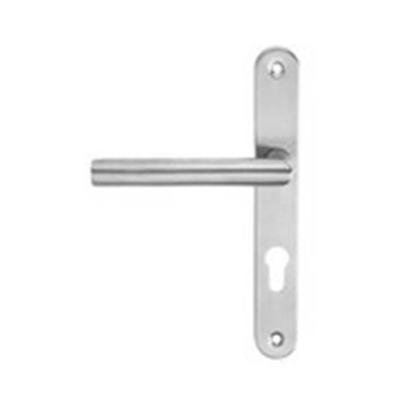 Poignée de porte Sara trou de cylindre inox satin nickele 195mm