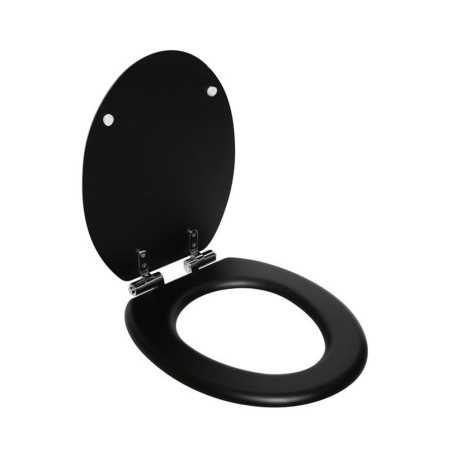 Abattant wc purity frein chute declipsable duroplast noir mat