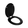 Abattant wc purity frein chute declipsable duroplast noir mat