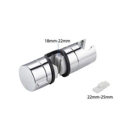 Support douchette pour barre de douche slider adapt 18-22-22-25 chrome