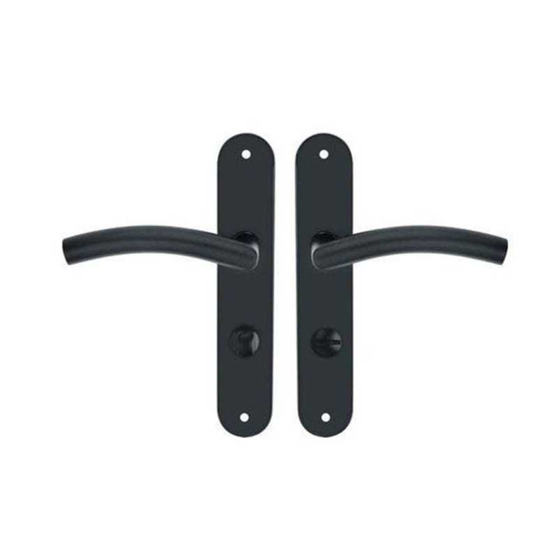 Ensemble de porte margaud 195mm condamnation acier inoxydable noir