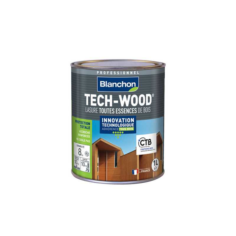 Tech wood lasure 1L chêne moyen satiné -  - meilleure qualité