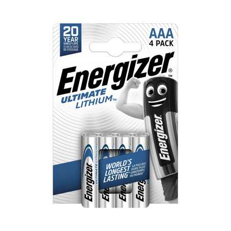 Lot de 4 piles AAA lithium energizer