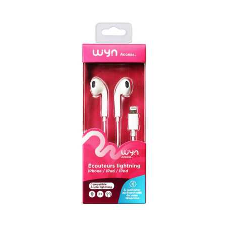 Ecouteurs connecteur Lightning- Head siteIPhone white