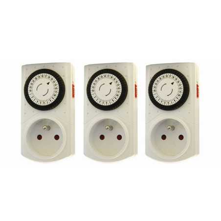 Lot de 3 programmateur mécanique journalier