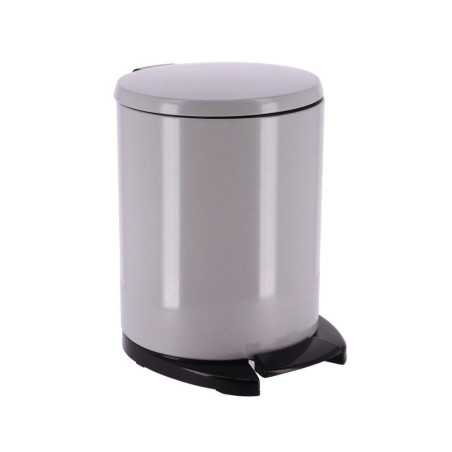 Poubelle métal 6L gris chute a pédale uc6 -  - meilleure qualité