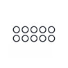 Lot de 10 anneaux 16 mm plastique noir mat