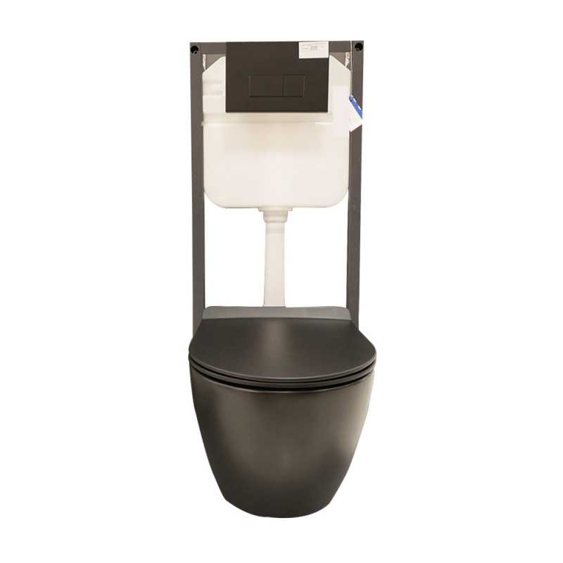 Pack WC ZL-1025 WC suspendu noir